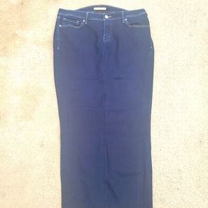 Levi's 529 Curvy Skinny Jean Midi Skirt sz 14